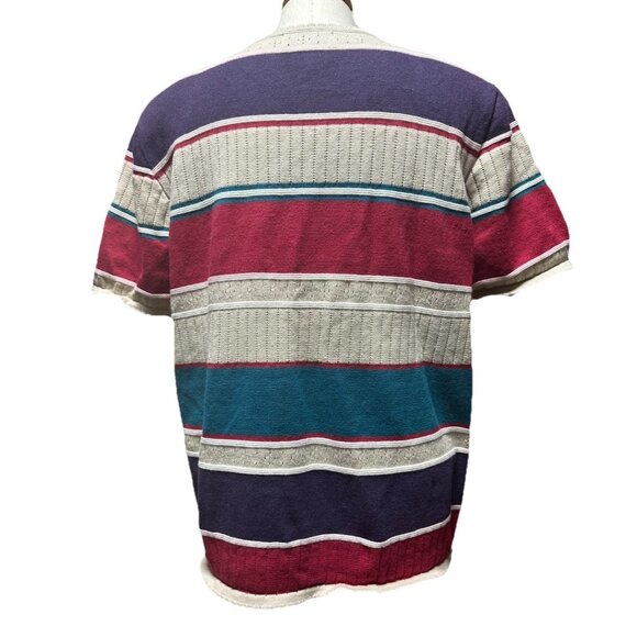 Alfred Dunner Knit Top L Floral Embroidered Cottagecore Ramie Cotton 90s L - Picture 5 of 8